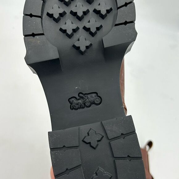 Women’s coach lug sole  leather boots size 5.5 US - Picture 7 of 11